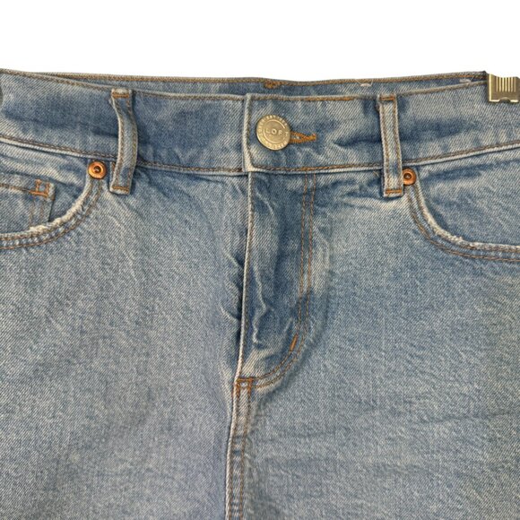 Loft Womens Cutoff Denim High Waisted Shorts Size 25/0 - Picture 2 of 7